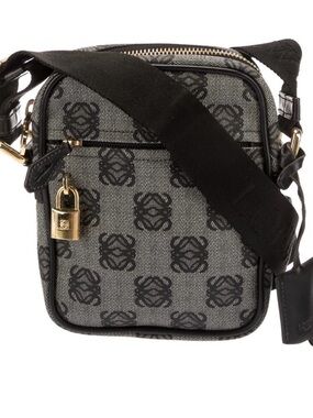 Loewe Logo Print Canvas Messenger Bag